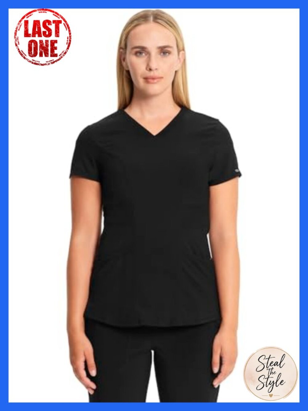 V-Neck Scrub Top 4-Way Stretch 3 Pocket Medical Workwear
